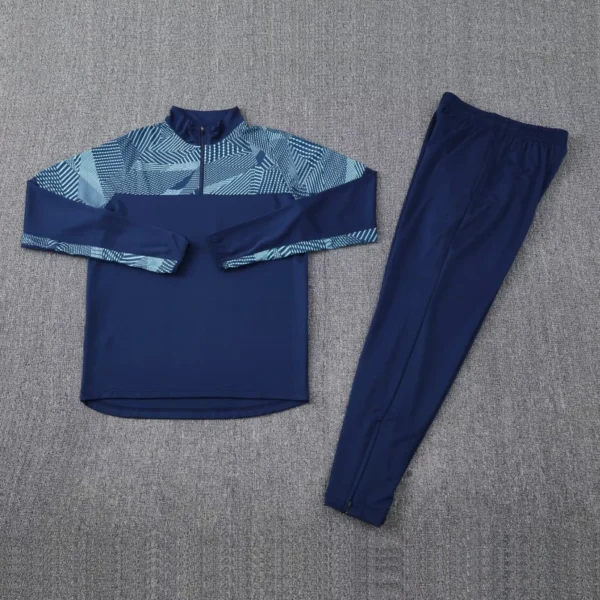 Soccer Tracksuits Training Suit For Men Half Zipper Jacket Men Games Jerseys Football Kit Tops And Trousers Can Customize Logo