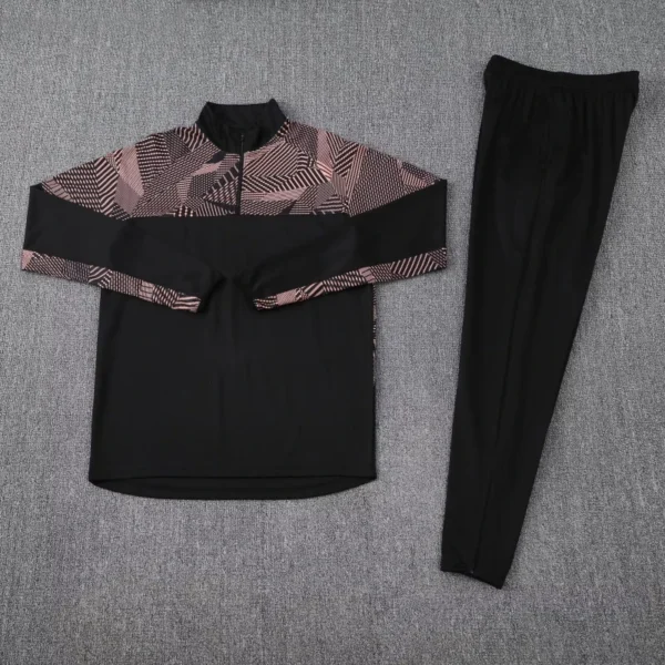 Soccer Tracksuits Training Suit For Men Half Zipper Jacket Men Games Jerseys Football Kit Tops And Trousers Can Customize Logo