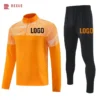 Soccer Tracksuits Training Suit For Men Half Zipper Jacket Men Games Jerseys Football Kit Tops And Trousers Can Customize Logo