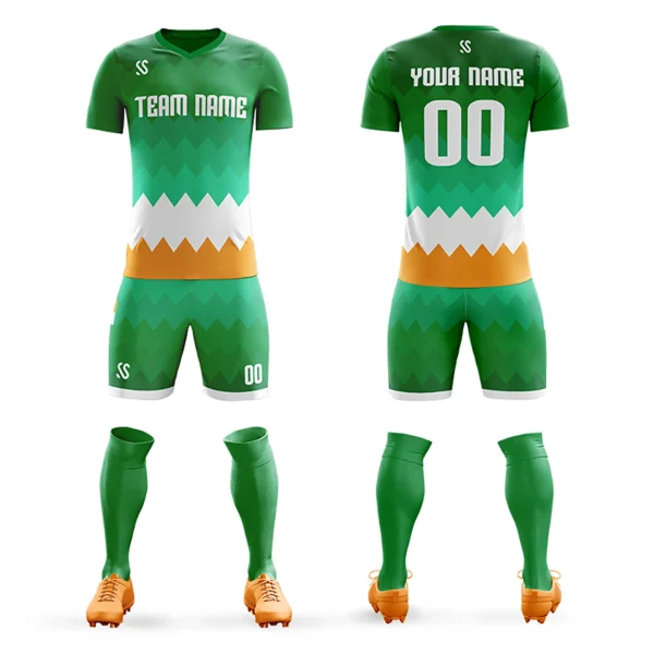 kf-H0e78aaa49a1d4b9ea3d7a3ba262bf369l Custom Soccer Jersey Set Printed Team Name/Number Add Logo Fashion Outdoor Sports Short Sleeve Tee Shorts Suit Men/Lady/Youth