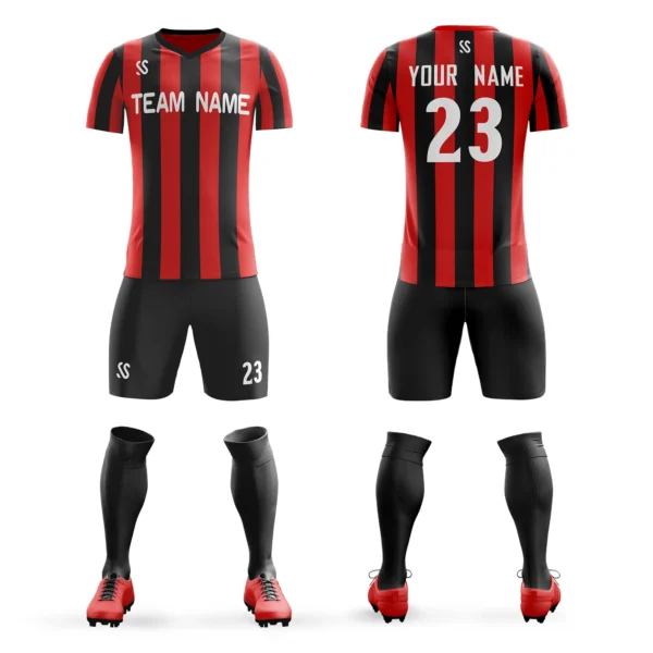 Custom Soccer Jersey Set Printed Team Name/Number Add Logo Fashion Outdoor Sports Short Sleeve Tee Shorts Suit Men/Lady/Youth