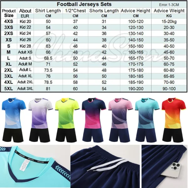 kf-S337b13bb821e4629983ec6c0ec6a2e90n Customized Soccer Jerseys Shorts With Pockets Men Women Soccer Jersey Set Breathable Kids Adults Football Uniform Playball Wear