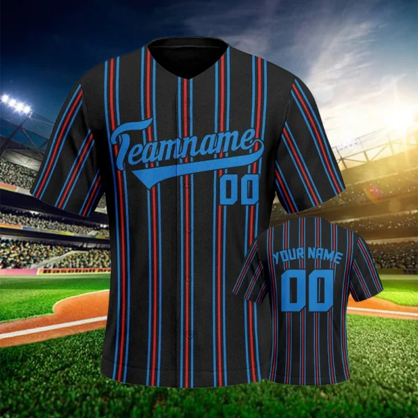 kf-S36352edfdd47464c856af4853a9d91b4Z Custom Baseball Jersey Black Blue Personalized Baseball Team Shirt Printed Name Number Baseball Fans Gift for Men Women Youth