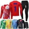 Custom Kids Men Soccer Goalkeeper Jerseys Tops Survetement Football Goalie Keeper Jersey Rugby Shirts Sport Kit Elbow Protector