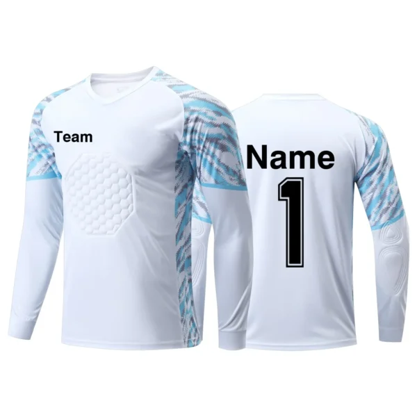 Custom Goalkeeper Jersey Padded Soccer Goalie Shirt Goalkeeper Kit Personalized for Boys Youth Adults with Name Number