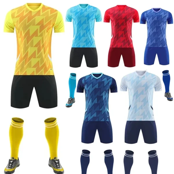kf-Sf4d6a788b26643e7a6d165a892dbba8dl Adult Football Shirts Kit Uniform Polyester Soccer Jersey Set Custom Football Jersey