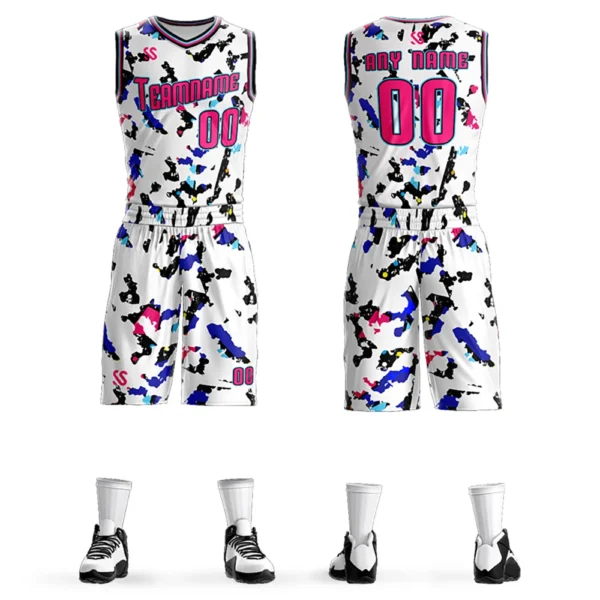 kf-H46f554f528694e6199e8c729e50dcaf9k Custom DIY Men Basketball Jerseys Cheap Basketball Uniforms Sets Sleeveless Shirt Team Training Sport Jerseys Outdoor Clothes