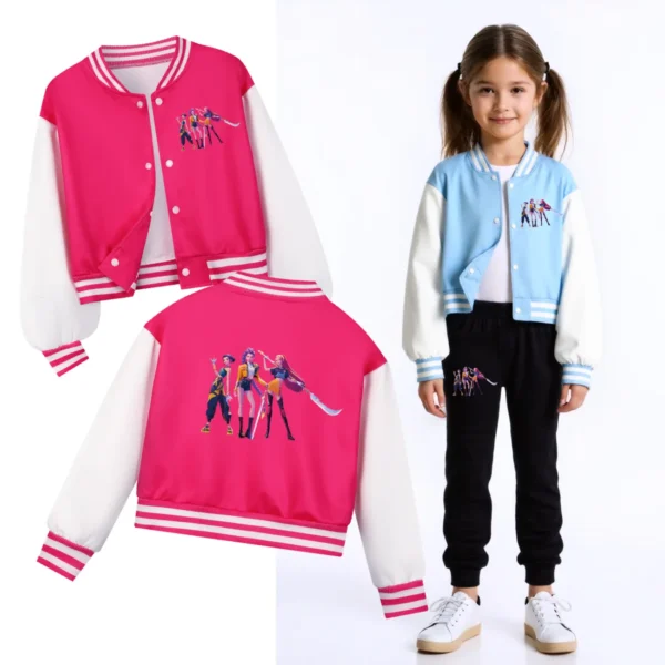 kf-S03f330e34b7644bc859e62e3594eb878b Baseball Jersey Cartoon New Casual Jacket Two-color Splicing Suitable for Spring and Autumn