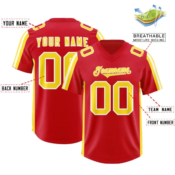 Custom Football Jerseys Retro Athletic Rugby Uniform Printed American Wear for Adults Short Plain Mesh Polyester Practice