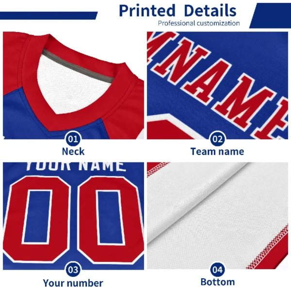 Custom Football Jerseys Sublimated Retro American Uniforms Personalized Rugby Jerseys With Embroidery