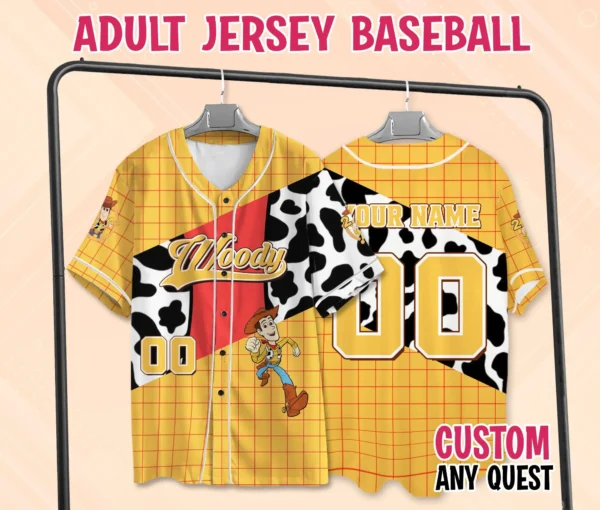 Custom Toy Story Baseball Jersey Disney Toy Story Characters Toy Story Shirt Kids Youth Adult Jersey Camisetas Estampadas