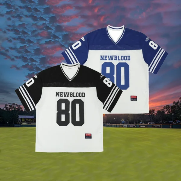 kf-S118fcafcbebc41bca8796b3cb926487bx Men's 2025 Summer New American Football Jersey Plus Size Sweatshirt Mesh Short-sleeved T-shirt Top