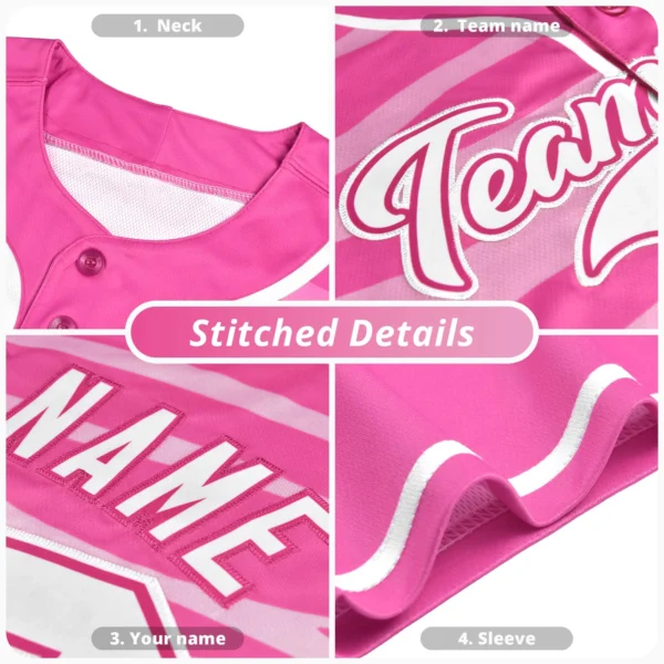 Custom Full Button Girls Baseball Jersey Stitched Name Number Personalized Polyester Softball Uniforms
