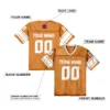 Custom American Football Jersey Orange Personalized Football Shirt with Printed Team Name Number Fans Gift for Men Women Youth