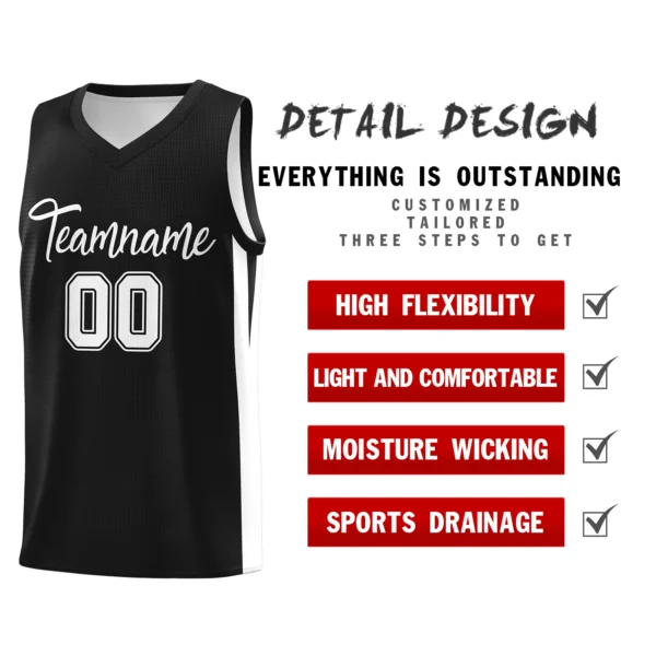 kf-S5aeb278208d343b590952c6b30b5e78b6 Custom Basketball Jersey V-Neck Printed Team Name Numbers Logo School College Jersey Athletic Tank Top for Men Women