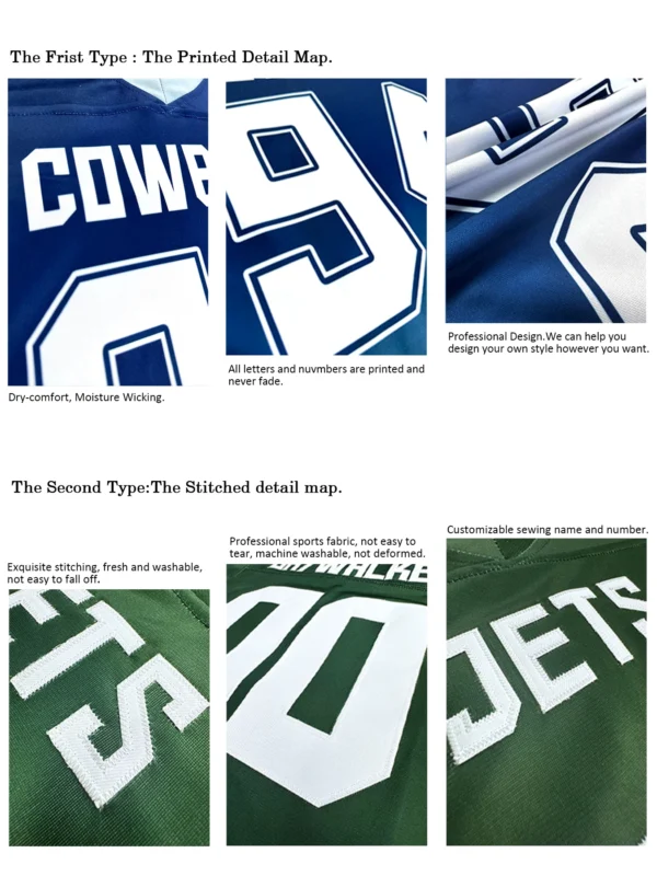 kf-S75887b5cfe984b6ea7eebd34ffa1013d2 Personalized Blue Football Shirt with Team Name Number Custom Print Embroidery American Football Jersey for Men Women Youth Kids