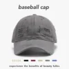Womens Distressed Baseball Cap Spring Summer Casual Korean Style UV Shield Hat for Fashion Students All-Match Sun Protection
