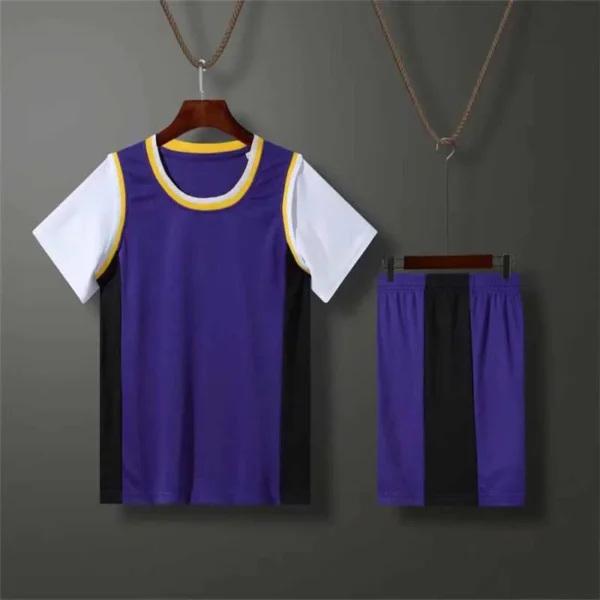 Boys Sports Suit Girls Basketball Soccer Jerseys Sets Summer Ball Clothing Outfit Kids Short Sleeve Round Neck Tops Shorts 2Pcs