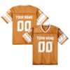 Custom American Football Jersey Orange Personalized Football Shirt with Printed Team Name Number Fans Gift for Men Women Youth