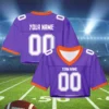 Custom American Football Jersey Crop Top for Women Girls Plain Sporty Cropped Shirt Personalized Name Number Jerseys Fans Gift