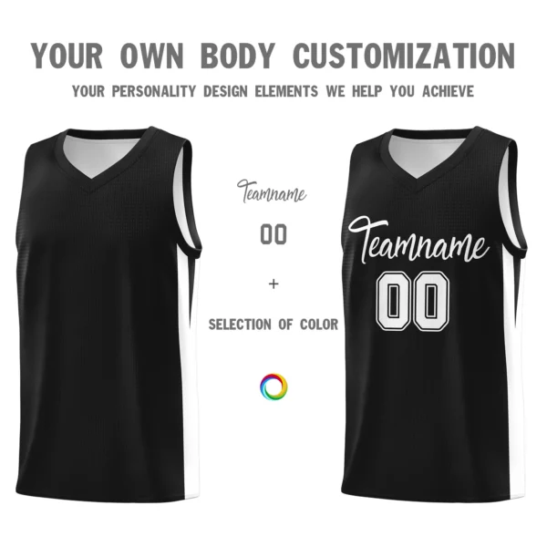 kf-S97cdd28686dd4dd794f978a432b8c1a1K Custom Basketball Jersey V-Neck Printed Team Name Numbers Logo School College Jersey Athletic Tank Top for Men Women