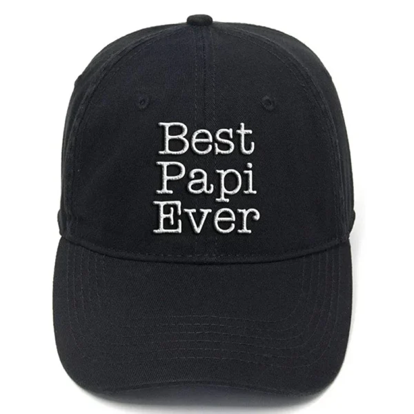 kf-S988648a228d643b7aa5c853af2b463d5T Lyprerazy for Grandpa Best Papi Ever Washed Cotton Adjustable Flock Printing Baseball Cap
