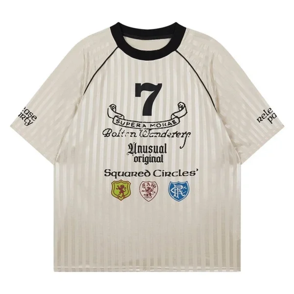 kf-Sac03ca3e59c448d4b64eb0a910dcad65u European and American Street Fashion Brands Loose Fit for Couples American Retro Sports Jerseys Short Sleeved Football Jerseys