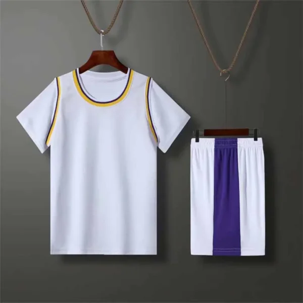 Boys Sports Suit Girls Basketball Soccer Jerseys Sets Summer Ball Clothing Outfit Kids Short Sleeve Round Neck Tops Shorts 2Pcs